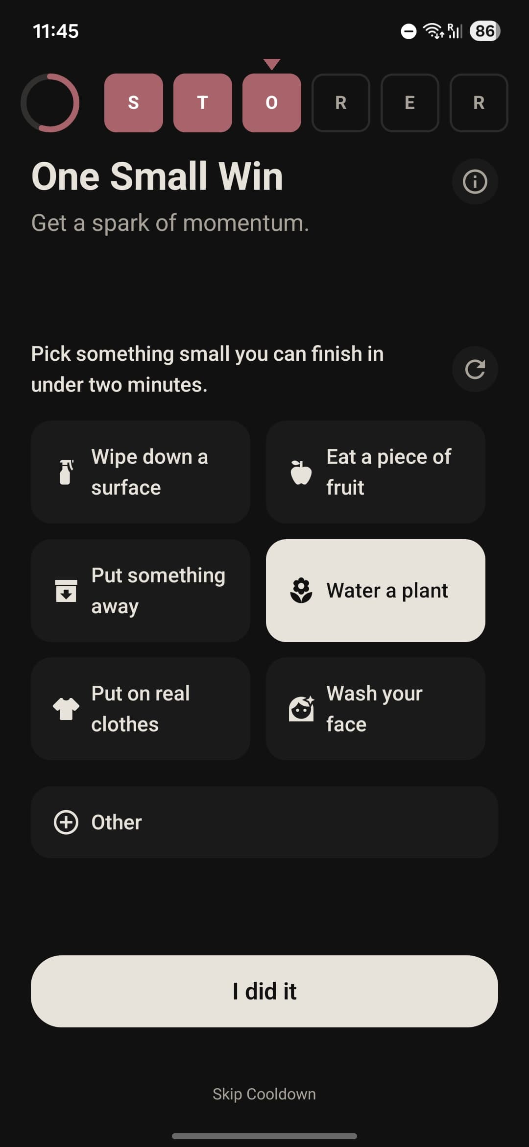 One Small Win — pick a quick positive action