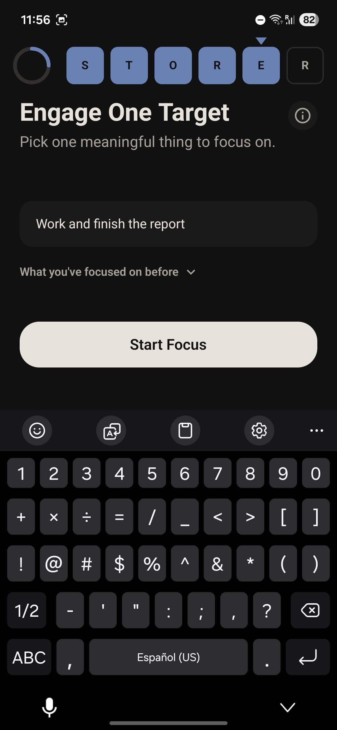 Engage — focus on one meaningful target